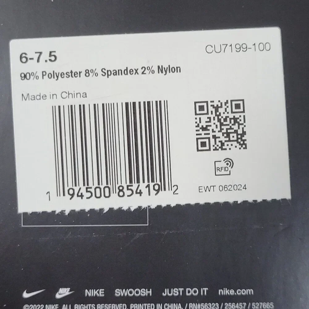 Nike Spark Cushioned Running Ankle Socks Women 7.5-9 Men 6-7.5 Yth 6Y-7.5Y 2Pair